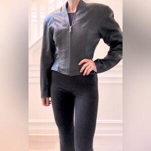 Tannery West Vintage Genuine Leather Ultra Padded Shoulder Crop jacket